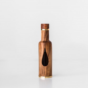 Olive Wood Bottle 50 ml: Olive Drop Design